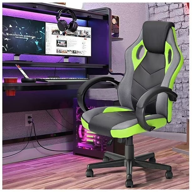 Silla Gamer Ergonomica Reclinable MultiColor cuero sintético - moviliario - Homesale | HS - SIOFGMCUBN