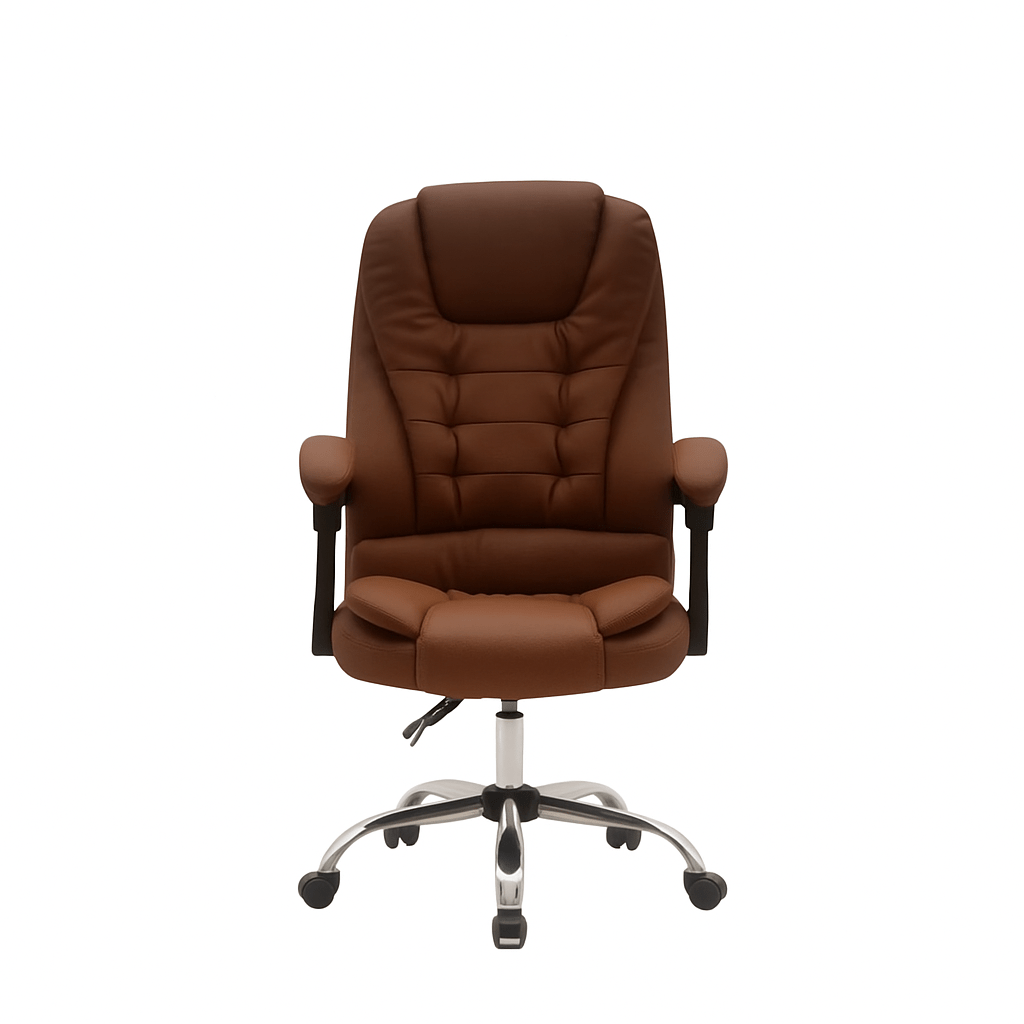Silla Para Oficina sillón Gerencial Ecocuero Reclinable Altura Regulable - moviliario - Homesale | HS - SIOFCUECBW