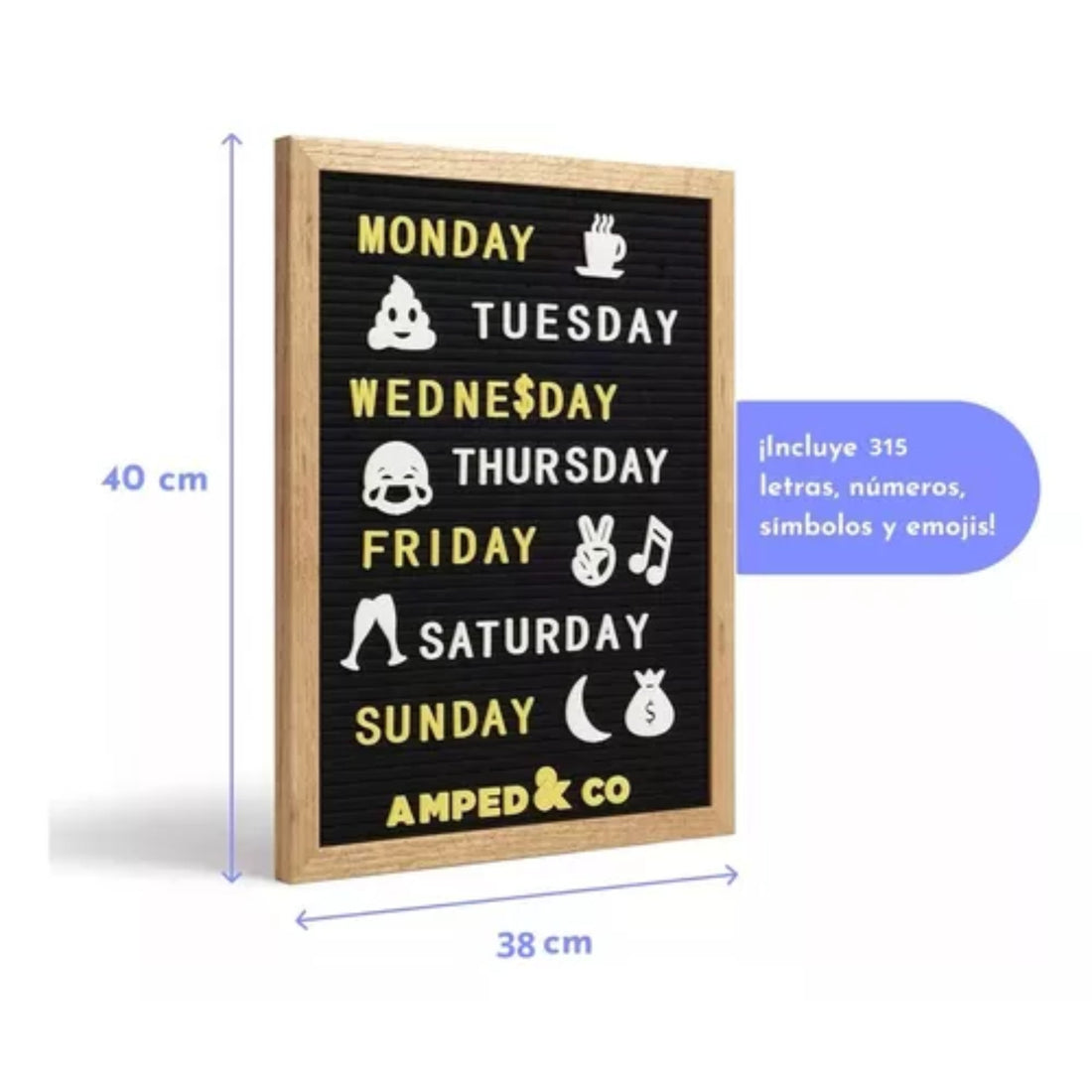 Tablero Pizarra Cartelera Decorativo Mensajes Color Negro - Homesale | HS - TADEMSNG