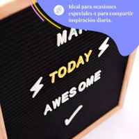 Tablero Pizarra Cartelera Decorativo Mensajes Color Negro - Homesale | HS - TADEMSNG