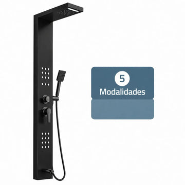 Torre Ducha Escocesa Marca Homesale Hidromasaje Londres Monocontrol Acero Inoxidable Panel Columna De Baño 2 Jets Regulables - moviliario - Homesaleco | HS-DBBLACK