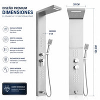 Torre Ducha Escocesa Marca Homesale Hidromasaje Londres Monocontrol Acero Inoxidable Panel Columna De Baño 2 Jets Regulables - moviliario - Homesaleco | HS-DBBLACK