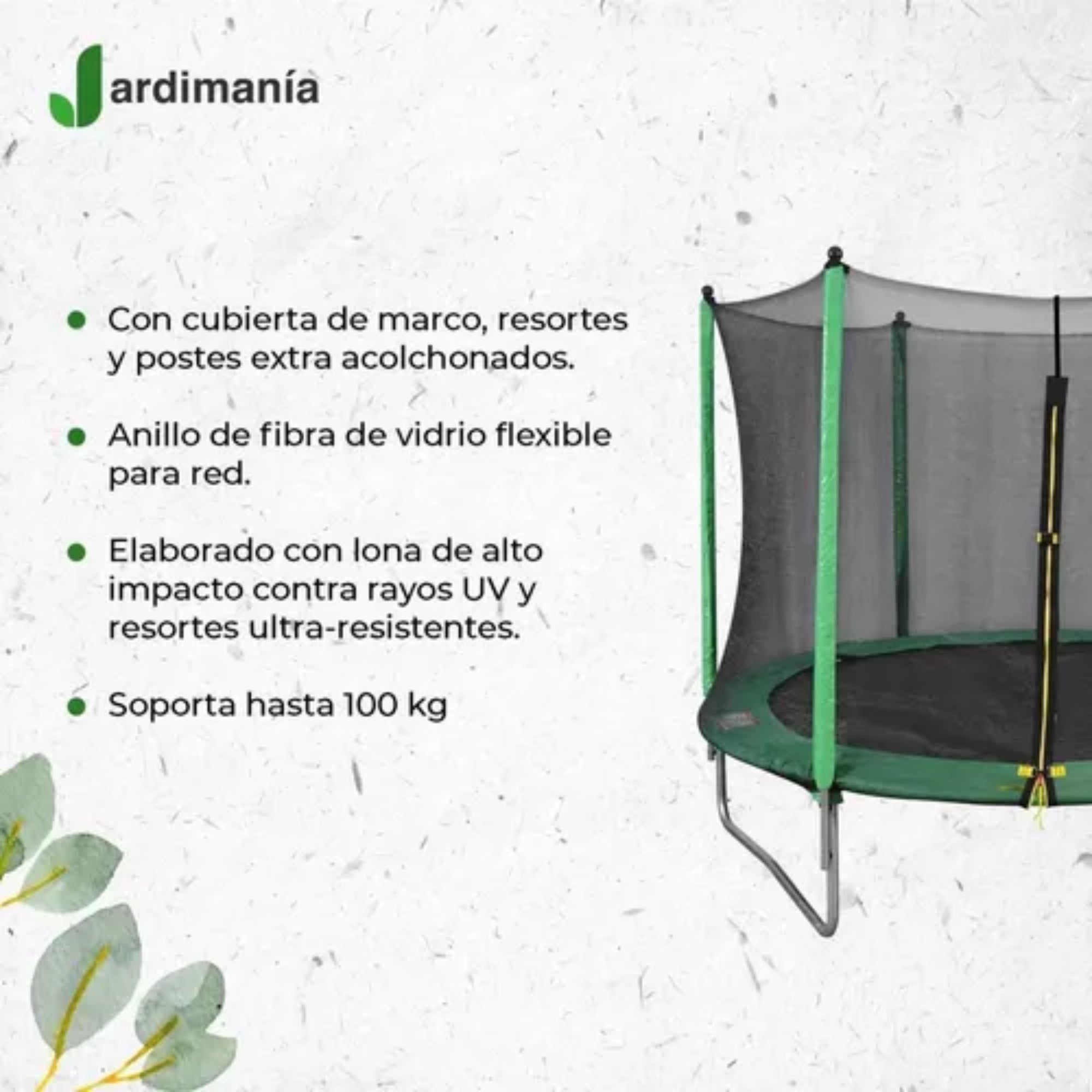 Trampolín Brinca Brinca Saltarin 2.43m Diámetro Color Verde - Fitness - Homesale | HS - TRVE2,43