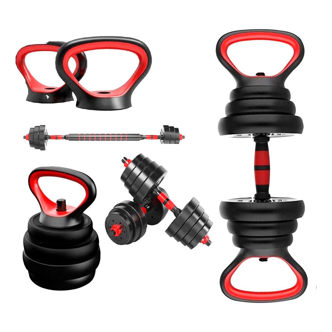 Kit de Pesas Termoforradas con Soporte Para Pesa Rusa 20 kg - Fitness - Homesale | HS-PEPRK20BR